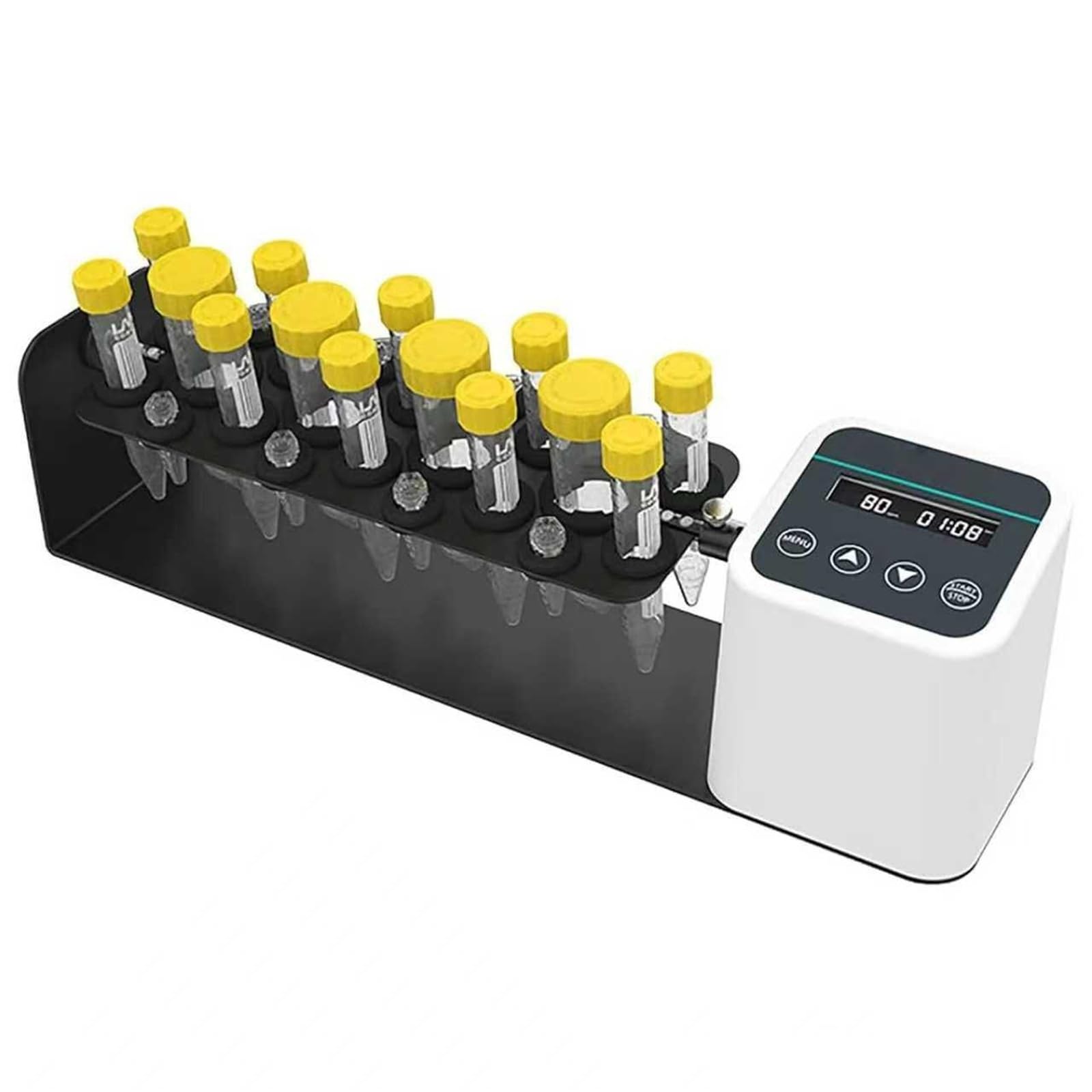 Digitaler Langachsen-Rotationsmischer, Labor-Rotationsmischer, Palettenschüttler-Oszillator, Einstellbare Drehzahl 20-80 U/min, Timer 1 Min-23 H 59 Min, LCD-Anzeige, For 2/5/10/15/50 Ml