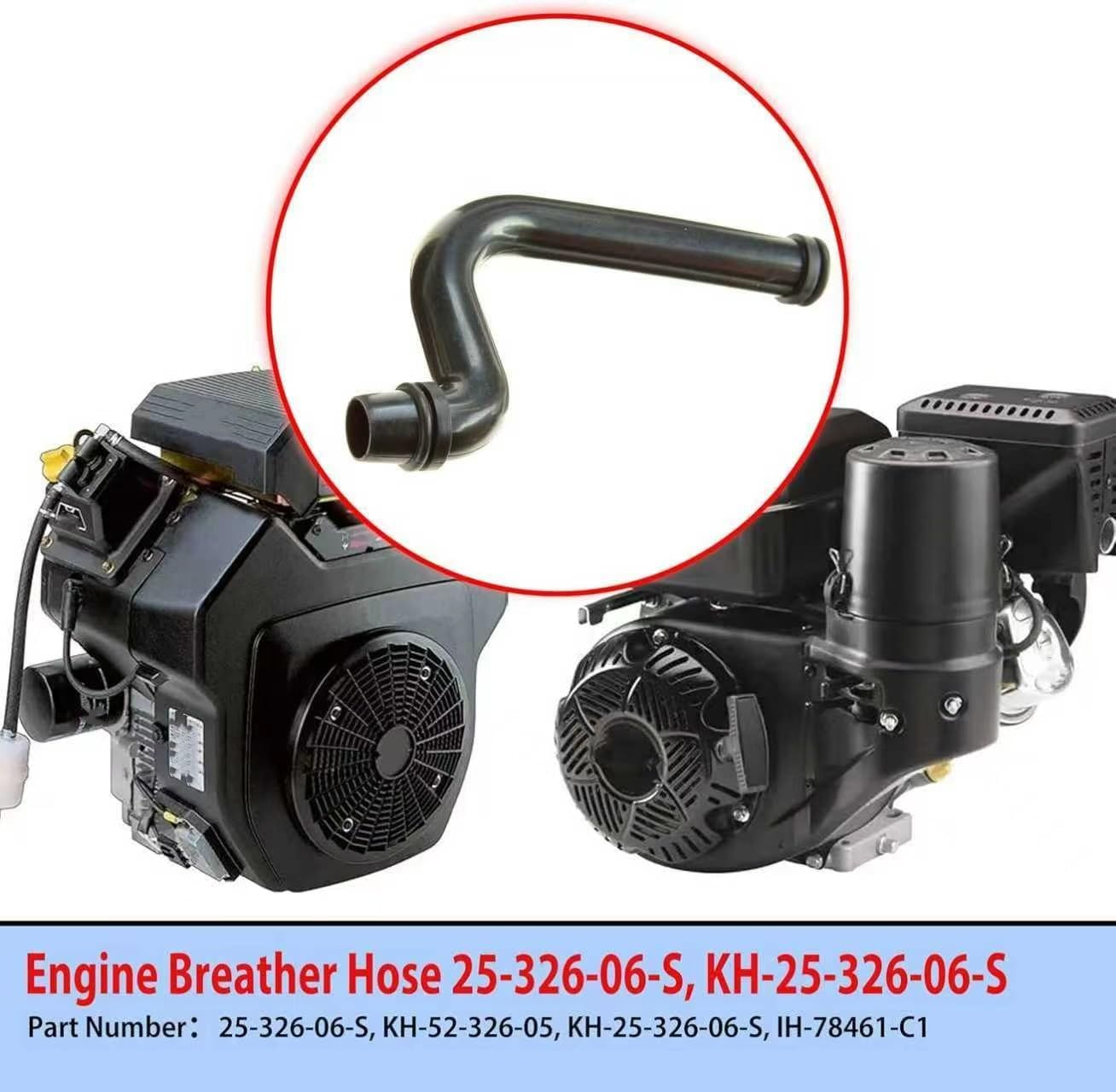 Replacement Engine Breather Hose 25-326-06-S, KH-25-326-06-S Fits Kohler, MTD, Cub Cadet Engine Hose