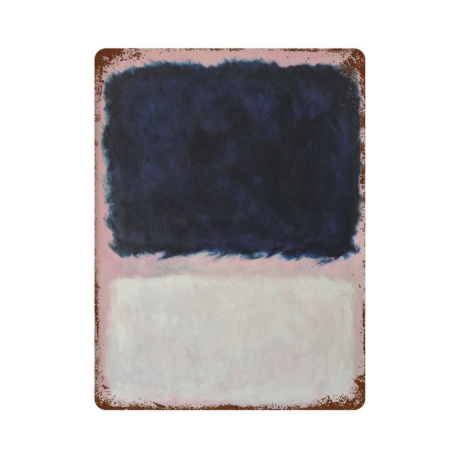 xiaoxiaoshen Mark Rothko Exhibition Pink And Blue Abstract Wall Decor Art Metal Tin Poster Modern Home Decor Art Home Bar Shop Decorations Vintage Sign 40x30cm