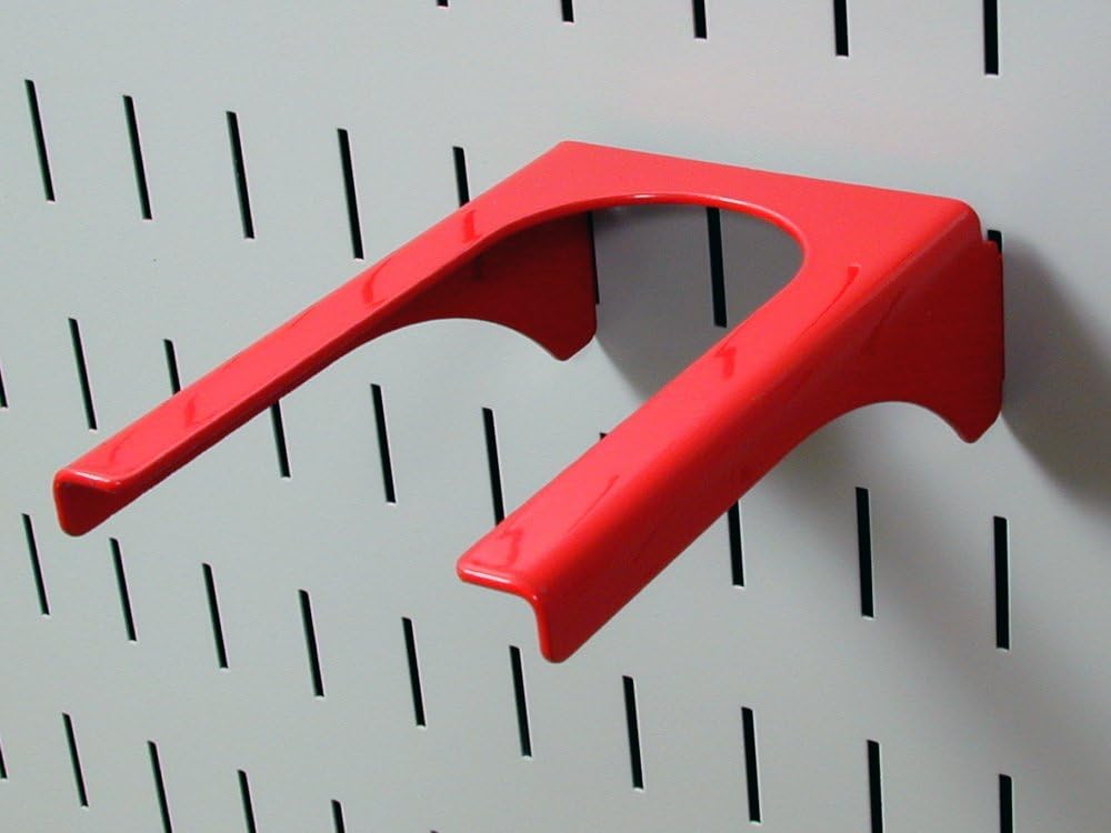 Wall Control Pegboard 2in Handle Pegboard Bracket Slotted Metal Pegboard Hook Pegboard and Slotted Tool Board – Red