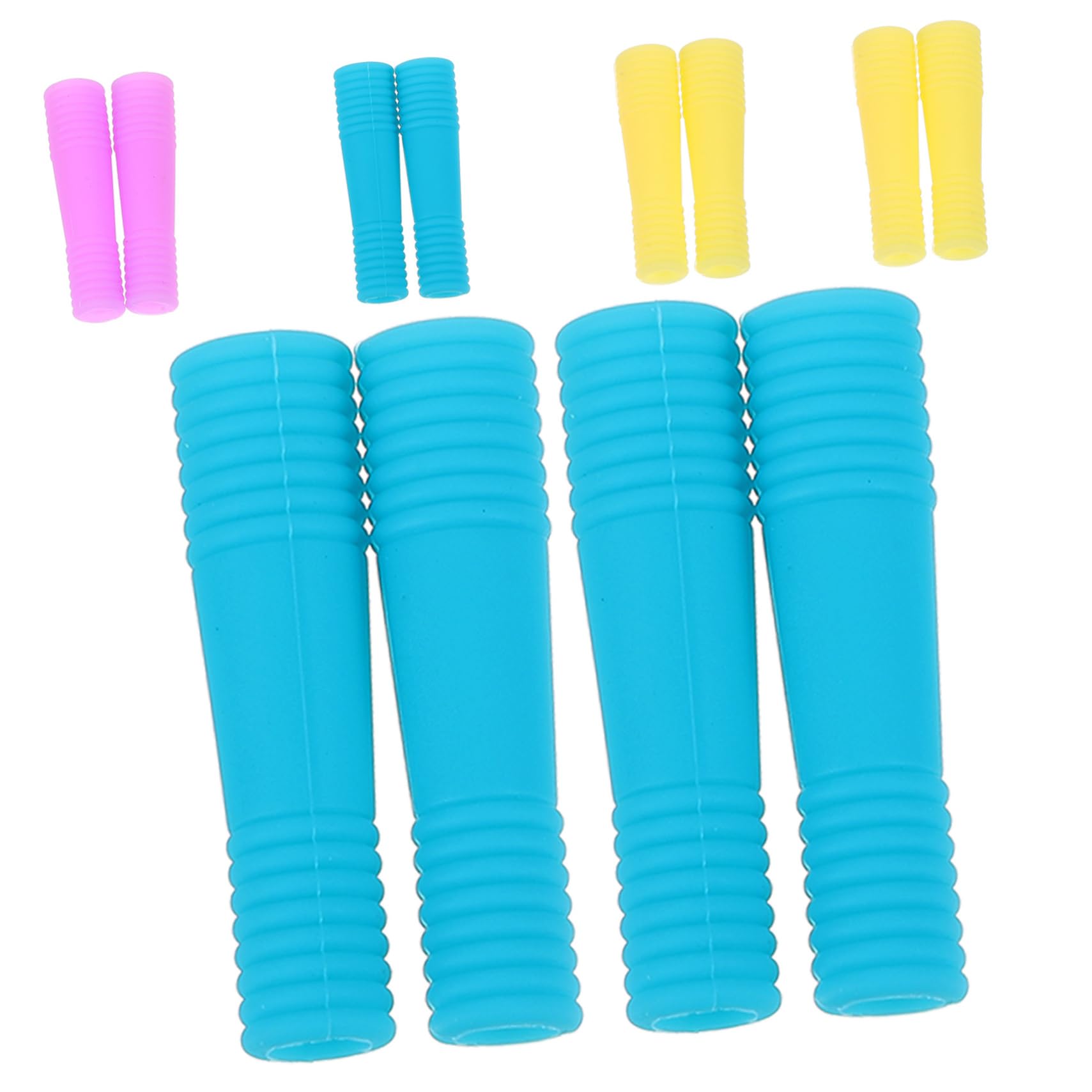 BEBEMOKO Nail Art Cuticle Scissor Handle Covers 6 Pack Silicone Nipper Sleeves Perfect for Salon or Home Use Random Color