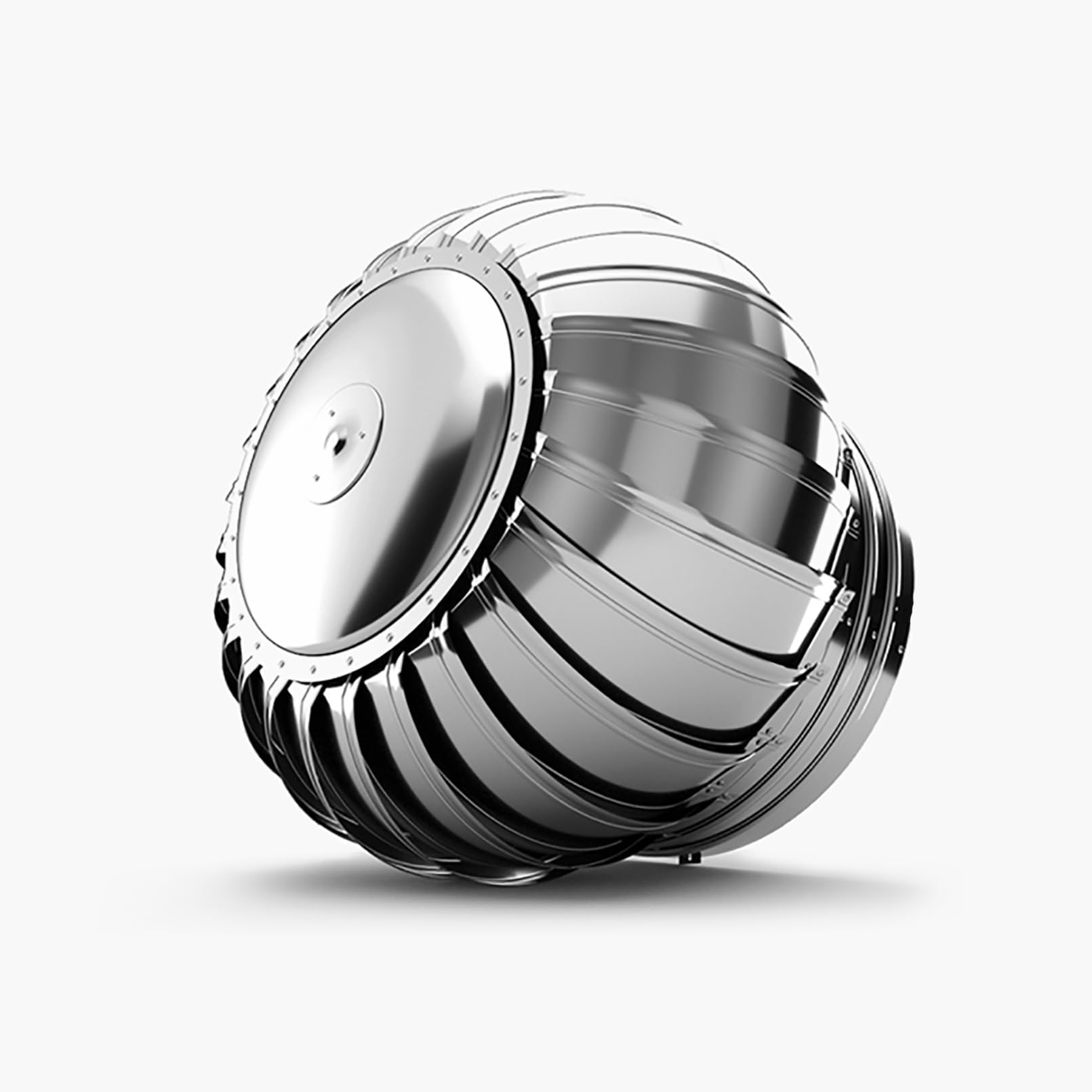 Knbhgujmd One Color Rotating Chimney Cowl Cap, 304 Stainless Steel Roof Wind Turbine Ventilator Multiple Sizes(350Mm/13.8In)