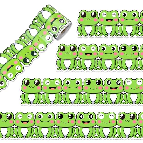 Bordure grenouille verte pour salle de classe d'été et décoration murale ludique