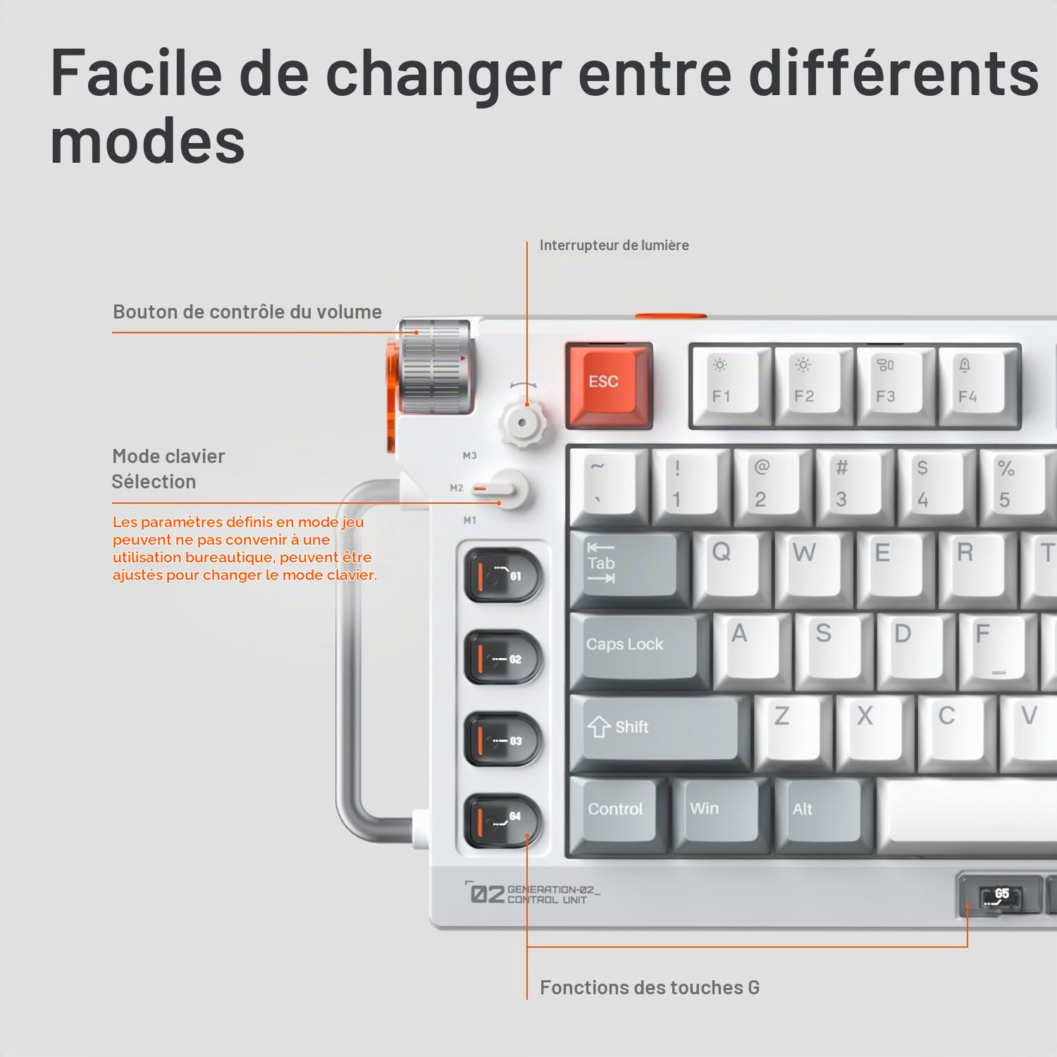nuphy Field75 HE V2 Clavier de jeu à effet Hall, 83 touches remplaçables à chaud, disposition de 75 %, déclenchement rapide, avec boutons de commande, actionnement réglable, taux d'interrogation de