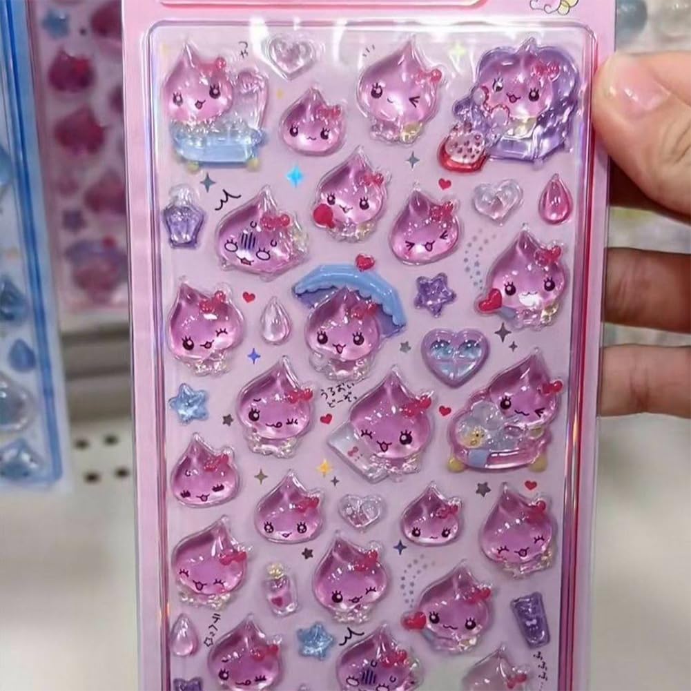 Amazon | 6枚セット 3dシール ぷくぷくぷっくり かわいい 立体シール