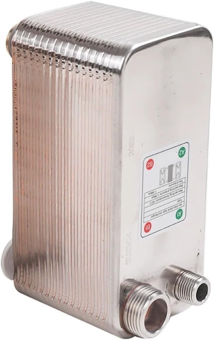 60 Plates Plate Heat Exchanger Water Beer Wort Chiller Cooler 304 Stainless Steel(Same side)