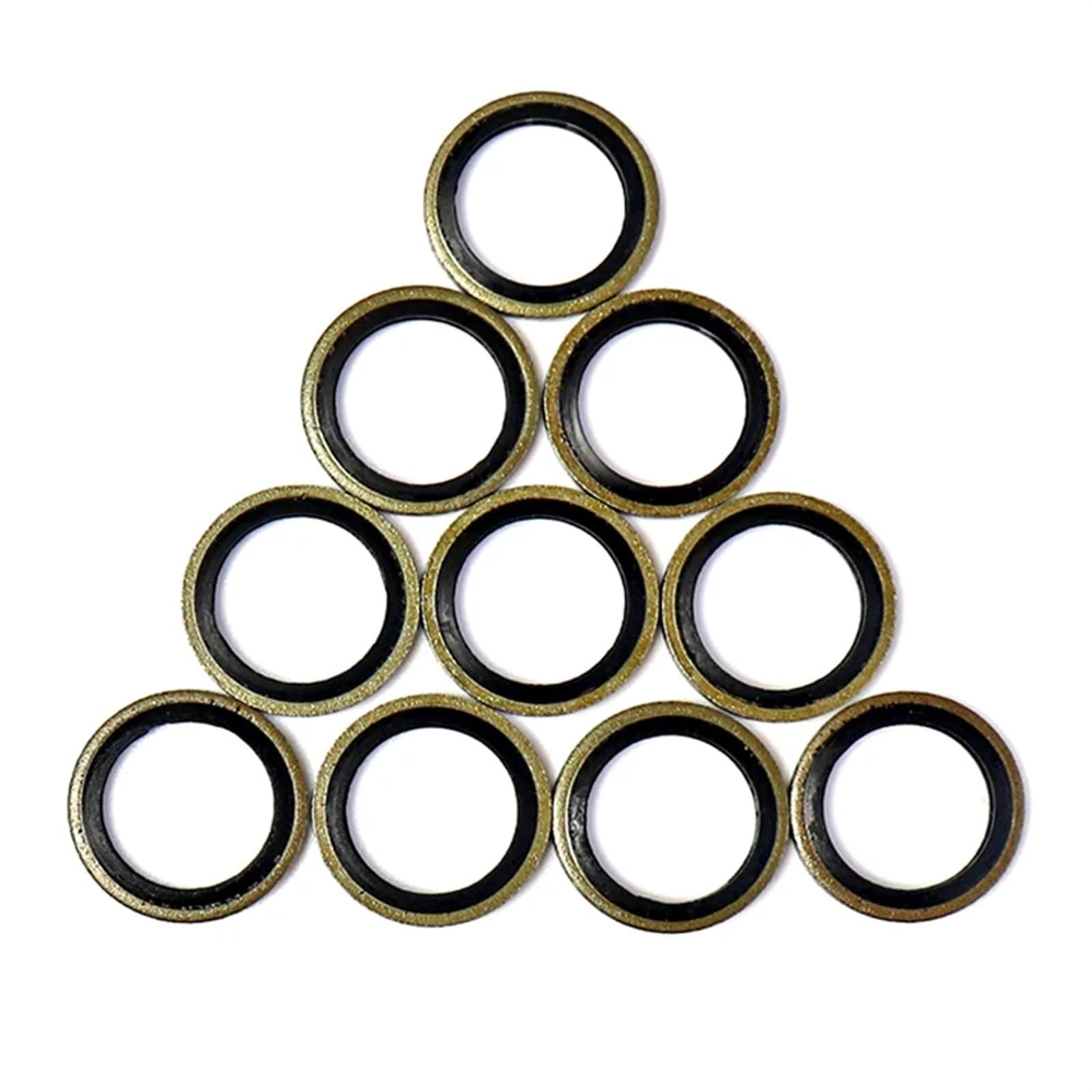 Joint de rondelle M6 M8 M10 M12 M14 M16 M18 M20 ~ M60, rondelle collée, bouchon de vidange d'huile en caoutchouc métallique, joint d'étanchéité, ensemble d'assortiment de joints toriques(M27 (5pcs))