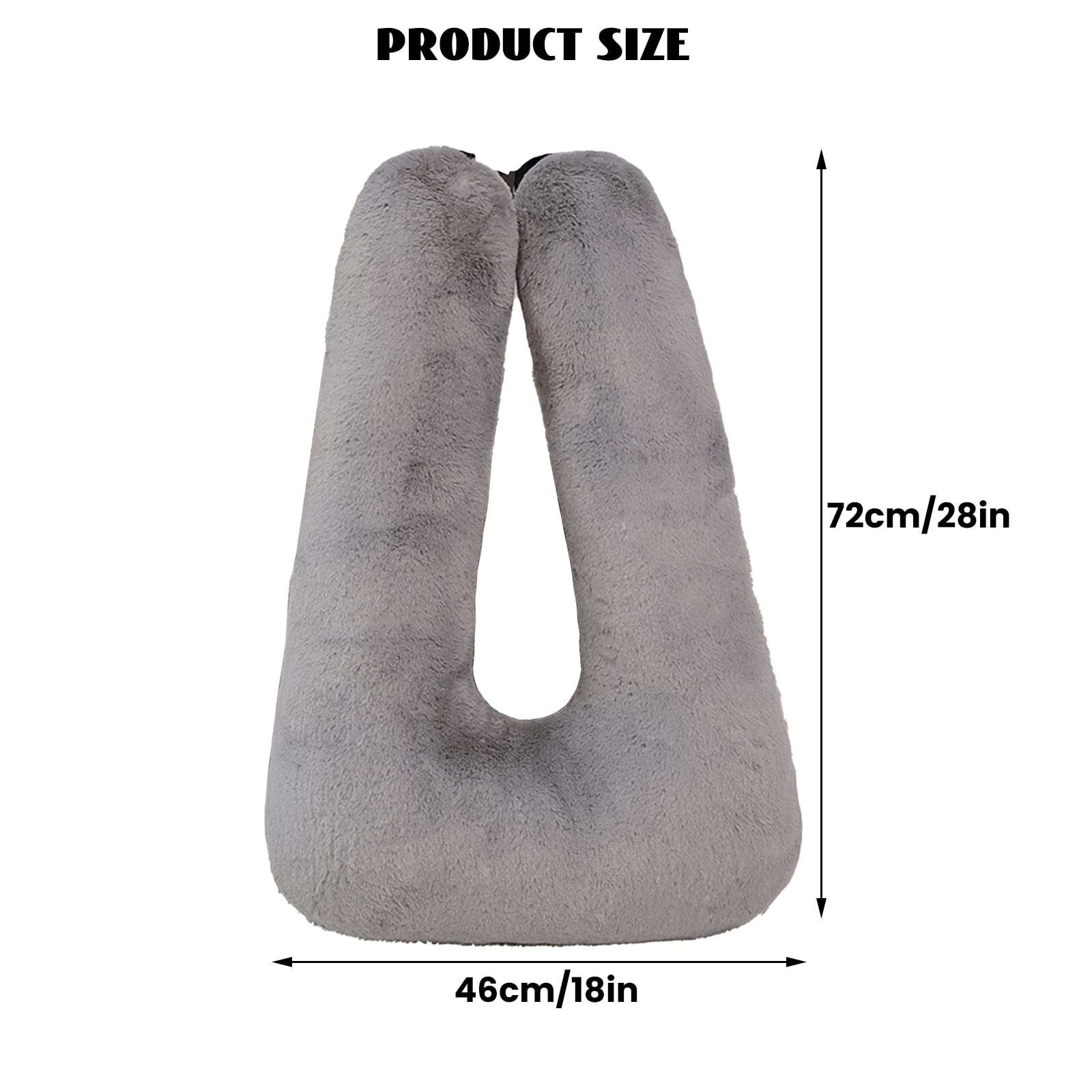 S-SNAIL-OO Travel Pillow Car Pillow(28x18in) U Shaped Cushion Pillow, Long Distance Travel Sleep Pillow for Head and Body Support for Adults Children (Grey)