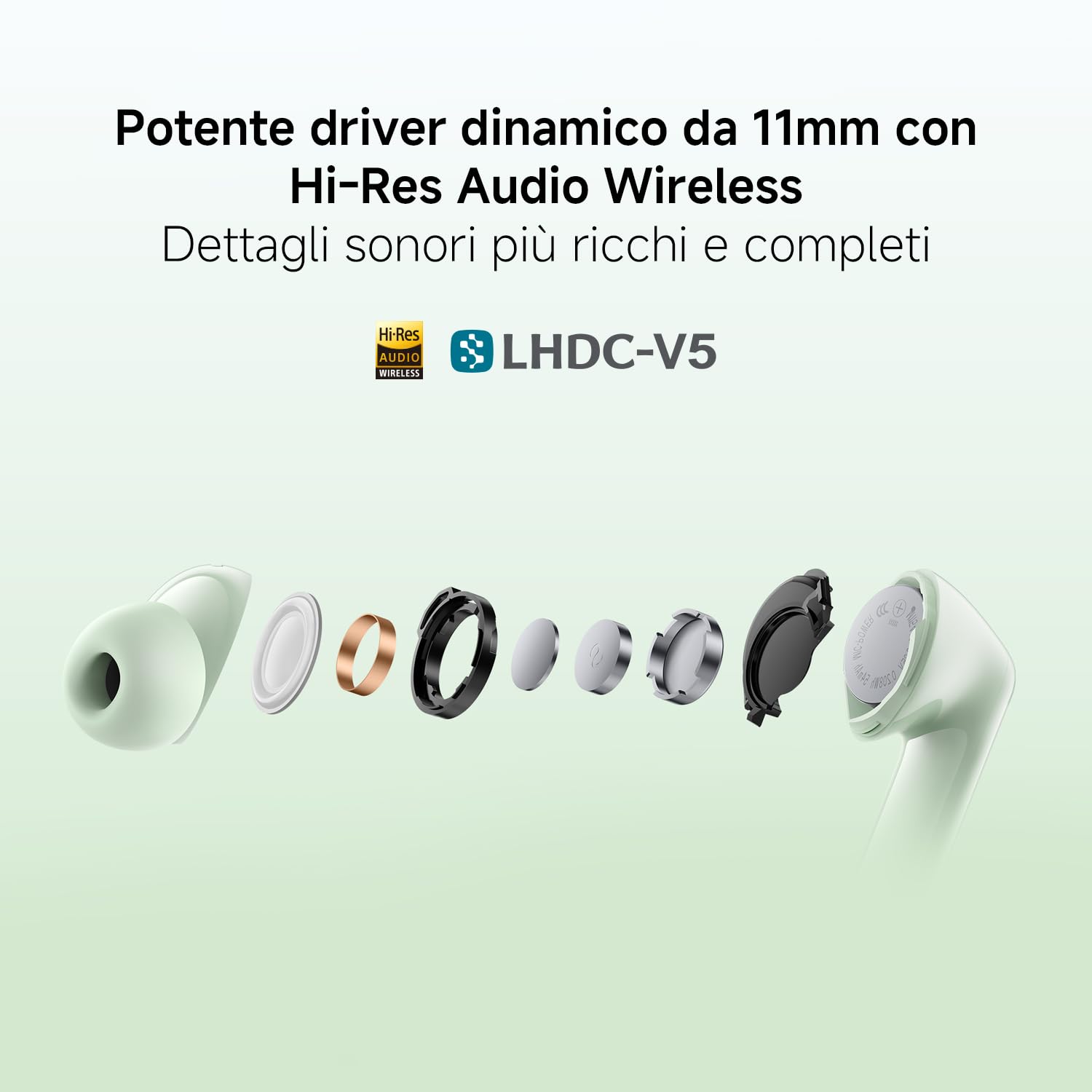 XIAOMI Redmi Buds 8 Auricolari Bluetooth True Wireless, Cancellazione Attiva del Rumore 50dB/4kHz, 3 Microfoni AI, Driver Dinamico da 11 mm, Hi-Res Audio, Fino a 11h + 44h di Autonomia, IP54, Bianco