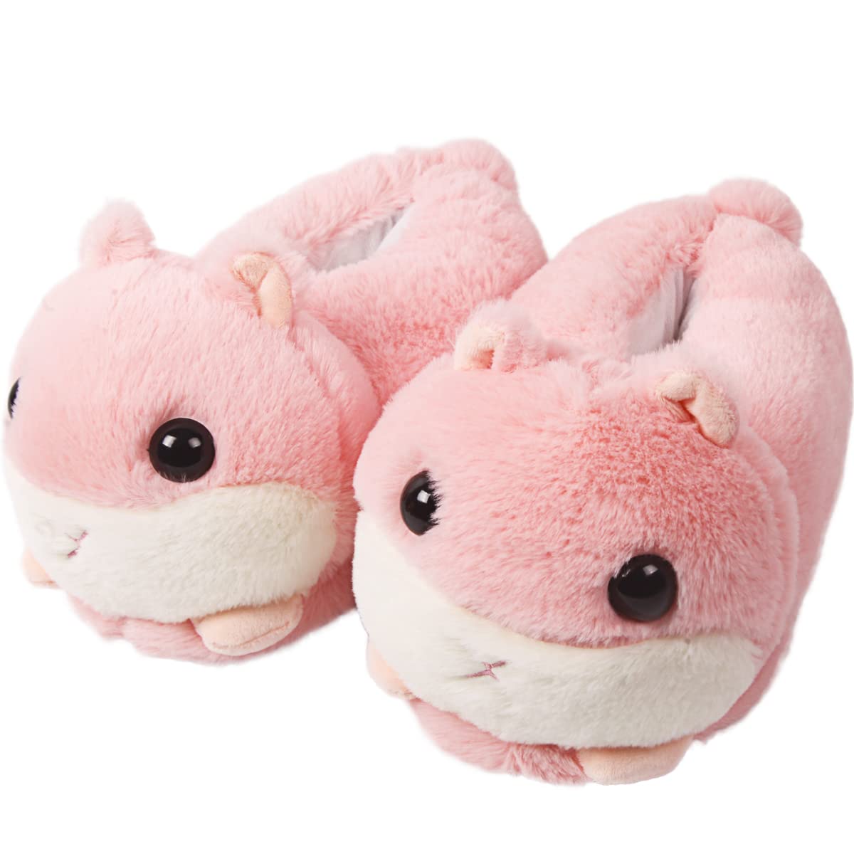 Caramella BubbleCute Cartoon Shark Slippers: Adult Warm Waterproof Fur Lined Winter Shoes Animal Soft Memory Foam House Slippers for Women Indoor Outdoor