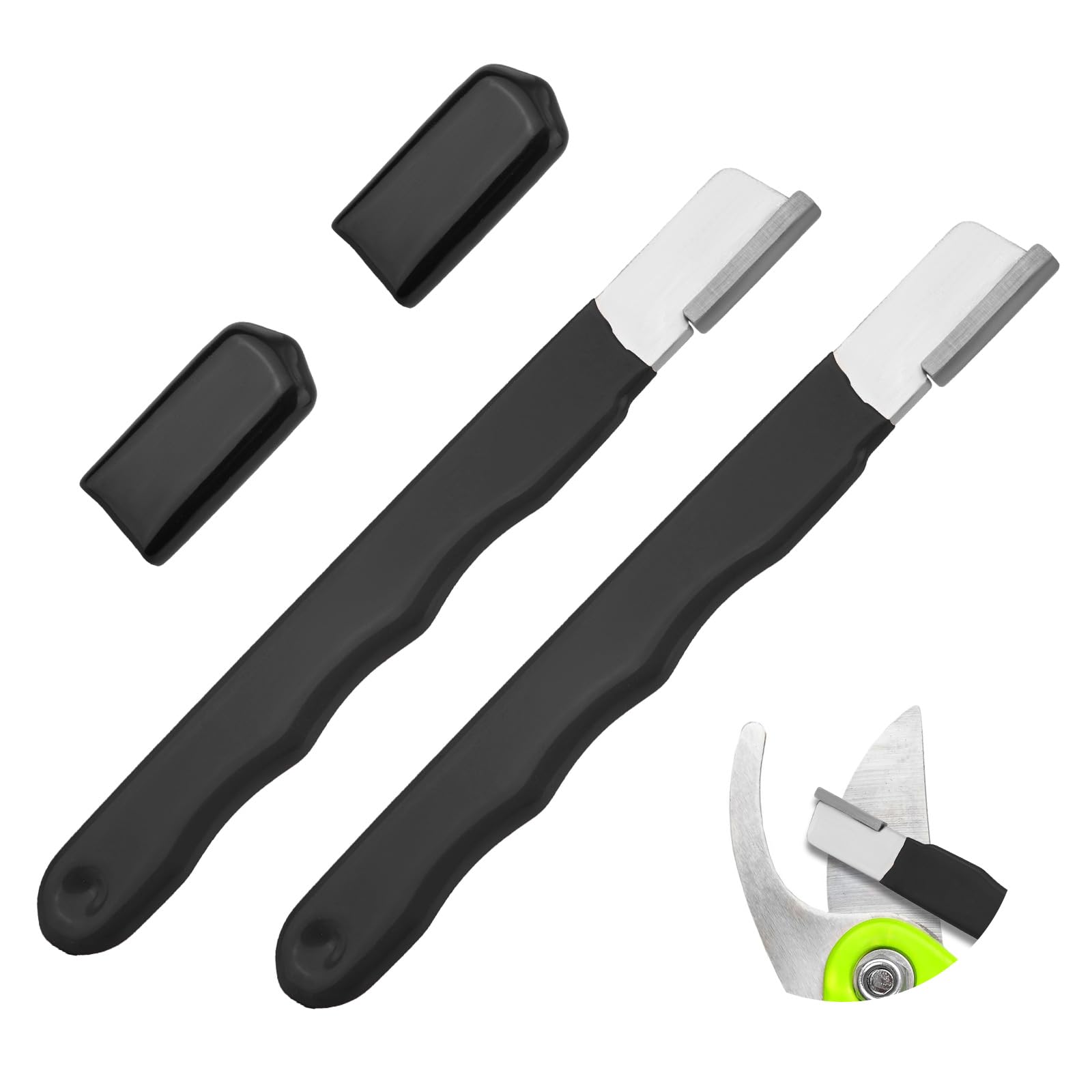 2 Pcs Garden Tool Sharpener Multipurpose Usage Knife Sharpener Premium Wolfram Steel Portable Pocket Blade Sharpener for Pruning