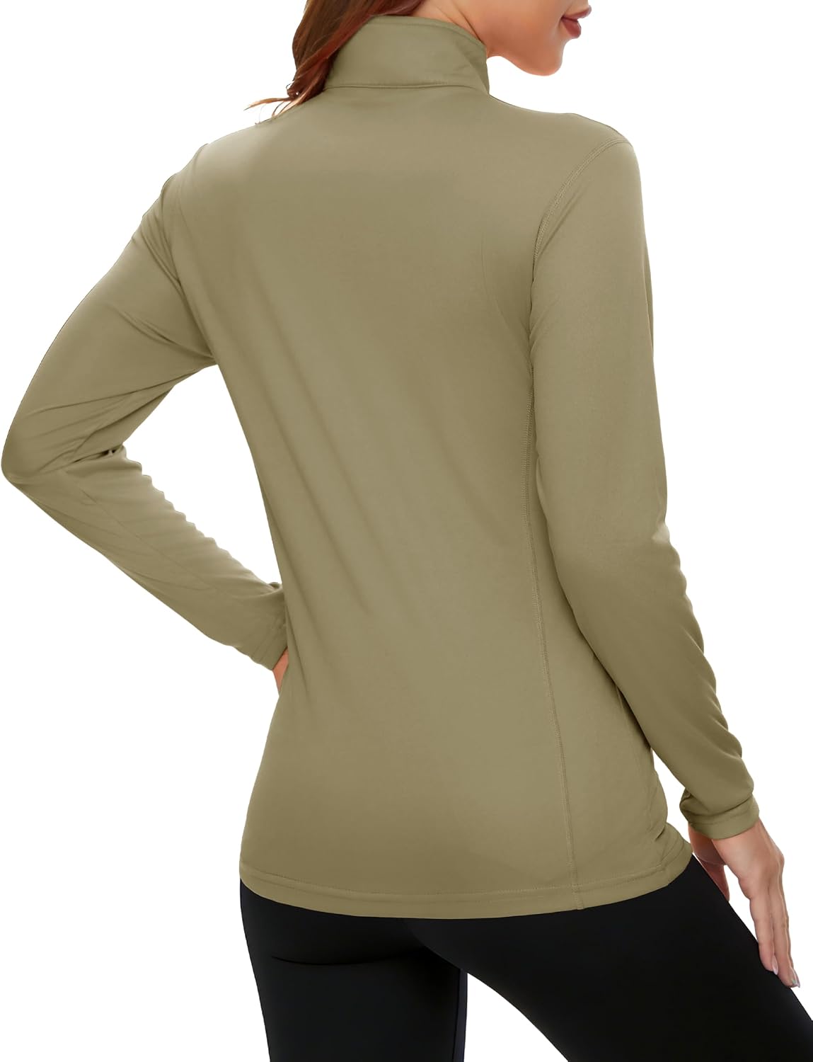 MAGCOMSEN Women's Shirts Long Sleeve 1/4 Zip UPF50+ UV Sun Protection Quick Dry Workout Hiking Athletic Shirts Rash Guard