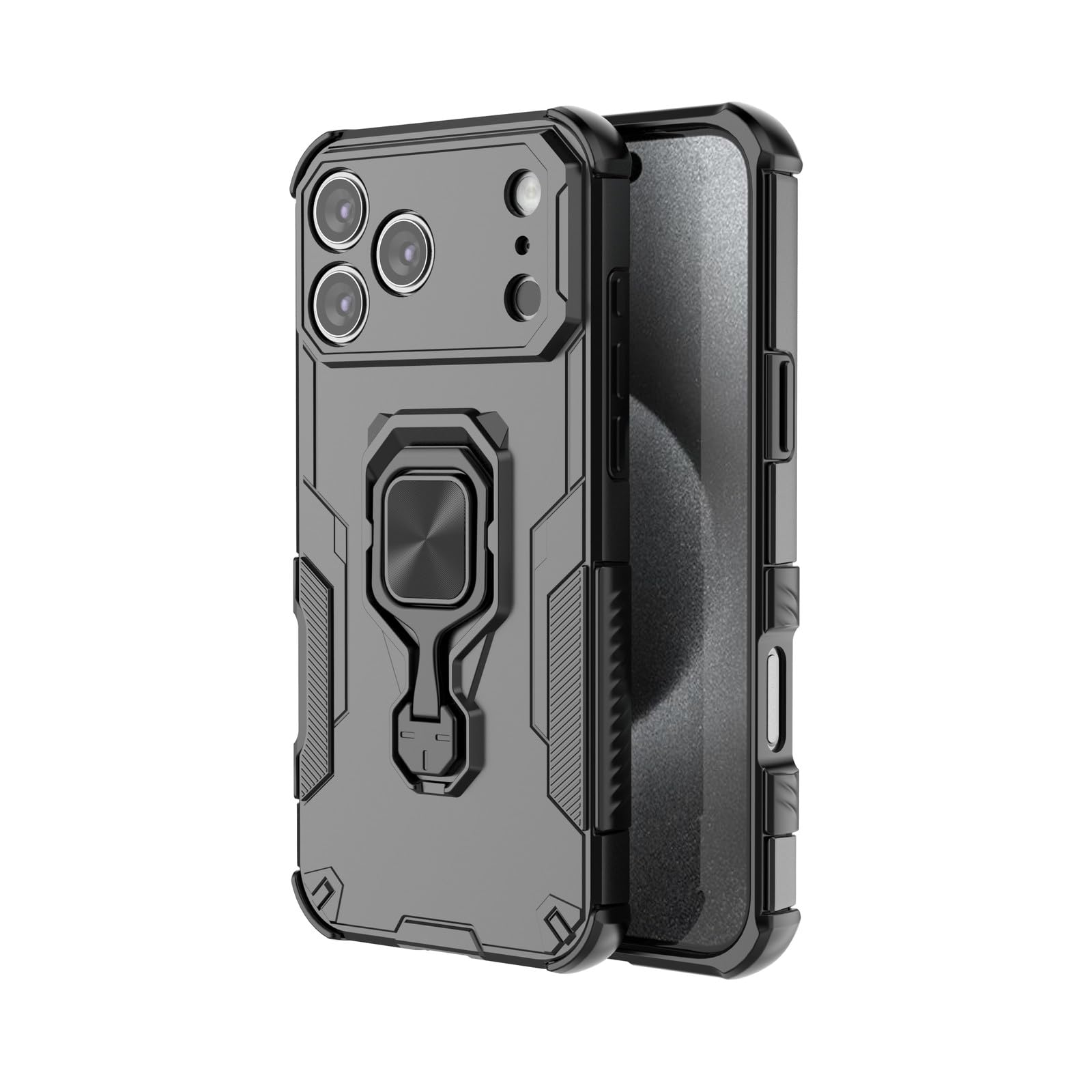 Coque rigide iPhone 15 silicone noir premium antichoc - 6
