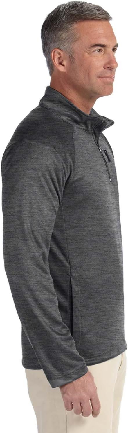 Devon & Jones Men's Stretch Tech-Shell® Compass Quarter-Zip L DK GREY HEATHER