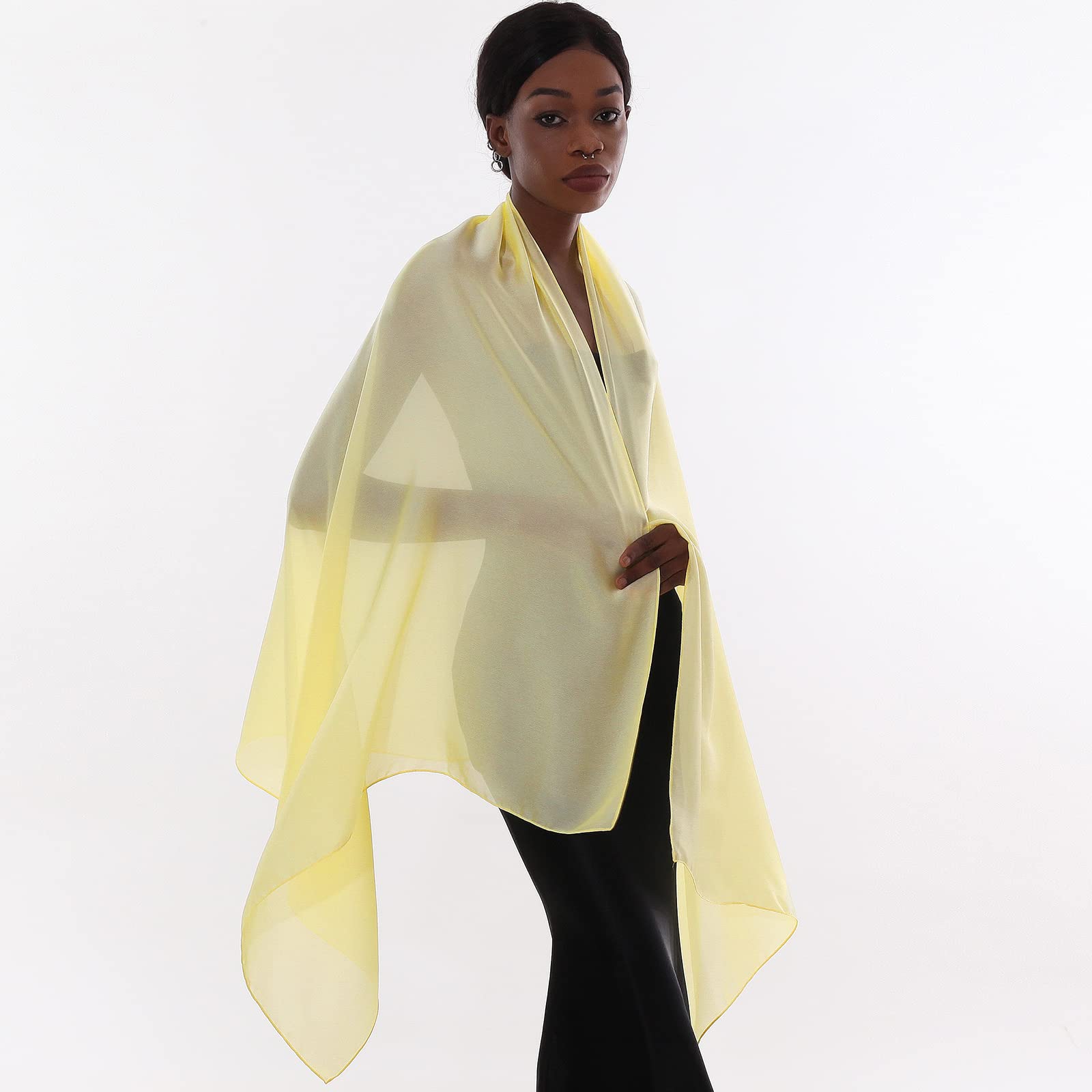 Sciarpa Donna Leggera Scialle Sciarpe Elegante Cerimonia Foulard Pashmina Scilla Stole Primavera Estate