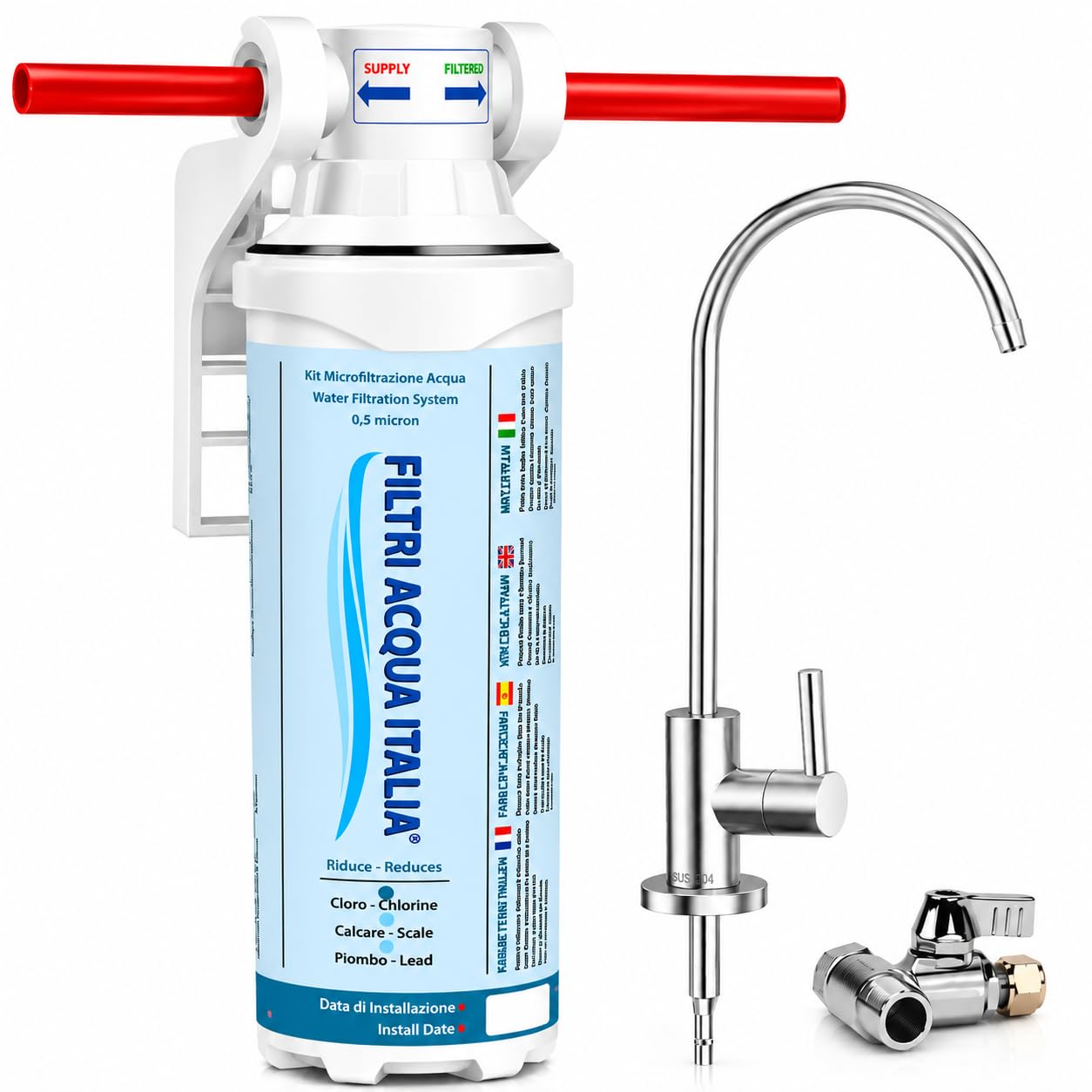 Depuratore Acqua Sottolavello 730C 0,5 Micron con Rubinetto 1 Via
