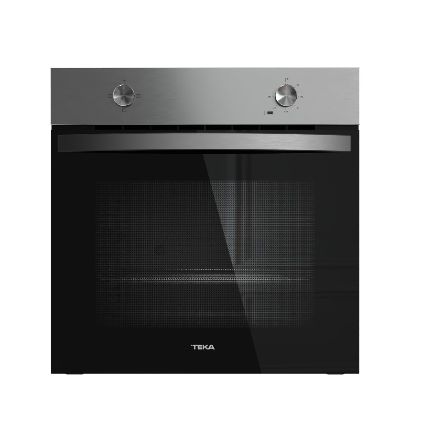 TEKA Horno Convencional 60cm, 3 Funciones de Cocción, Sistema ThermoSeal, Esmalte BrightClean, Bandeja Profunda Antivuelco, Acero Inoxidable Antihuellas, Modelo NEO HBB 4350 Serie Neo