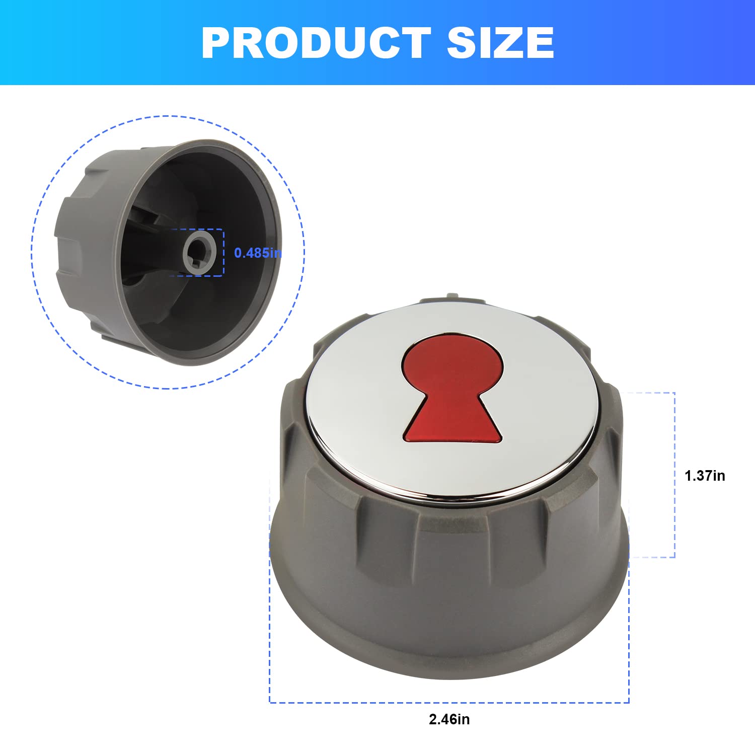 FBULWSEC Grill-Brennerknöpfe Für Weber Spirit - 3-tlg Ersatz Set
