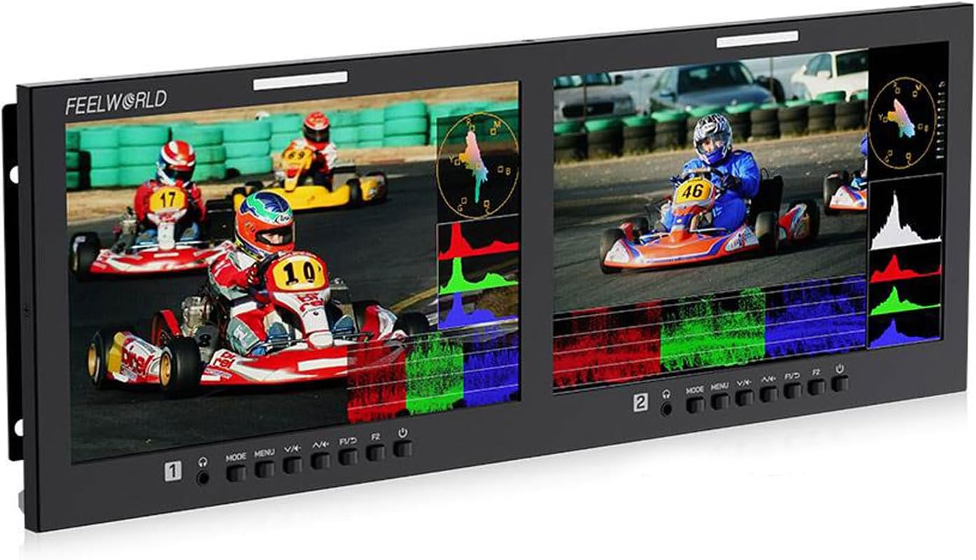 Monitor Dual Rackmount 10.1" 4K IPS 1920x1200