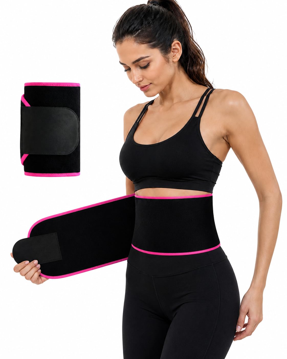 Sweat Belt for Men and Women, Tummy Trimmer, Belly Fat Targeting, Posture Support, Workout Enhancer-image-8