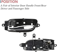 Vista 2 de IRONTEK 1 par de manijas de puerta interior para lado delantero/trasero del conductor y del pasajero para Nissan 03-18 Altima, 13-19 Pathfinder