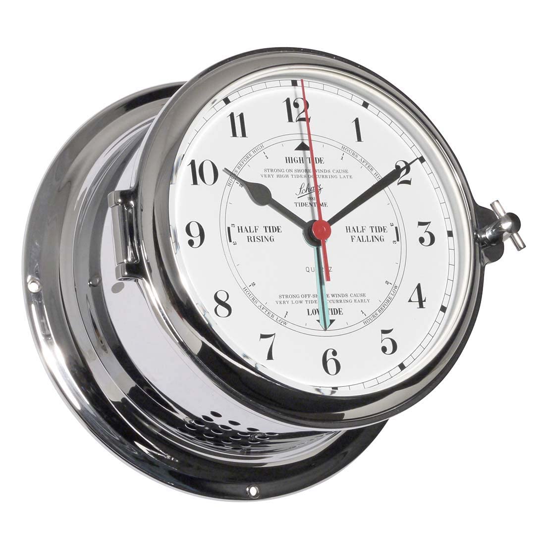 Reloj de barco DELITE 483cia Schatz Royal cromado de 180 x 93 mm
