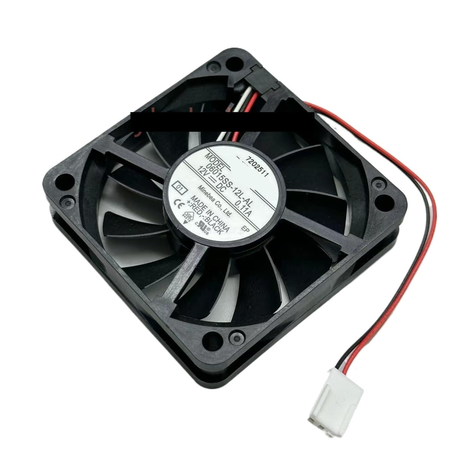 UITGVDQAT 06015SS-12L-AL DC 12V 0.11A 60x60x15mm 3-Wire Server Cooling Fan