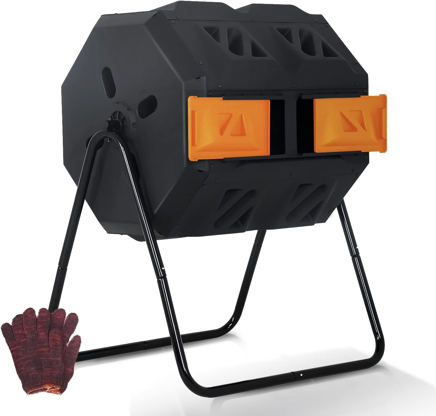 Compost Bin Outdoor Tumbler Compost Dual Chamber 43 Gallon