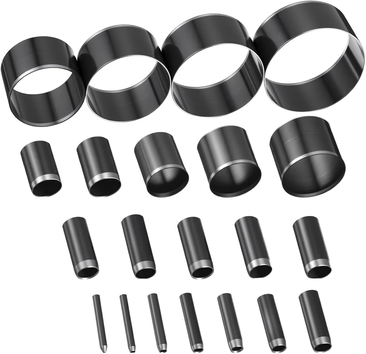 21 Pcs Leather Circle Cutter Tool Set, 1-12mm 15 20 25 30 35 40 45 50 55mm Circle Punch Tools, High Carbon Steel Round Cutting Dies, Hole Punch Tool Kit for DIY Leather Crafts