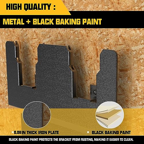 Riuog DeWalt 20V Pil ve DCB115 Şarj için Duvar Montaj Braketi, Metal Siyah Sağlam 2 Pil Tutucu ve Alet Odası ve Garaj için Şarj Tutucu