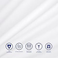 Vista 5 de Paquete de 4 protectores de almohada impermeables con cremallera, tamaño estándar con cremallera, fundas de almohada hipoalergénicas, fundas