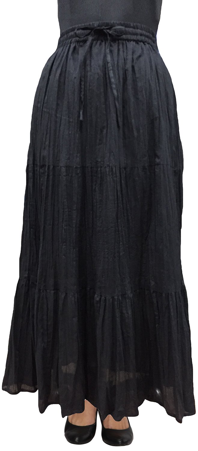 cotton breeze Women's Skirt (FP375,Black)-picture-5