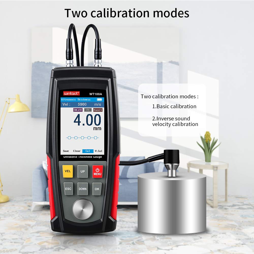 0.001 Inch High Resolution Digital Ultrasonic Thickness Gauge Meter Data Logger for Steel
