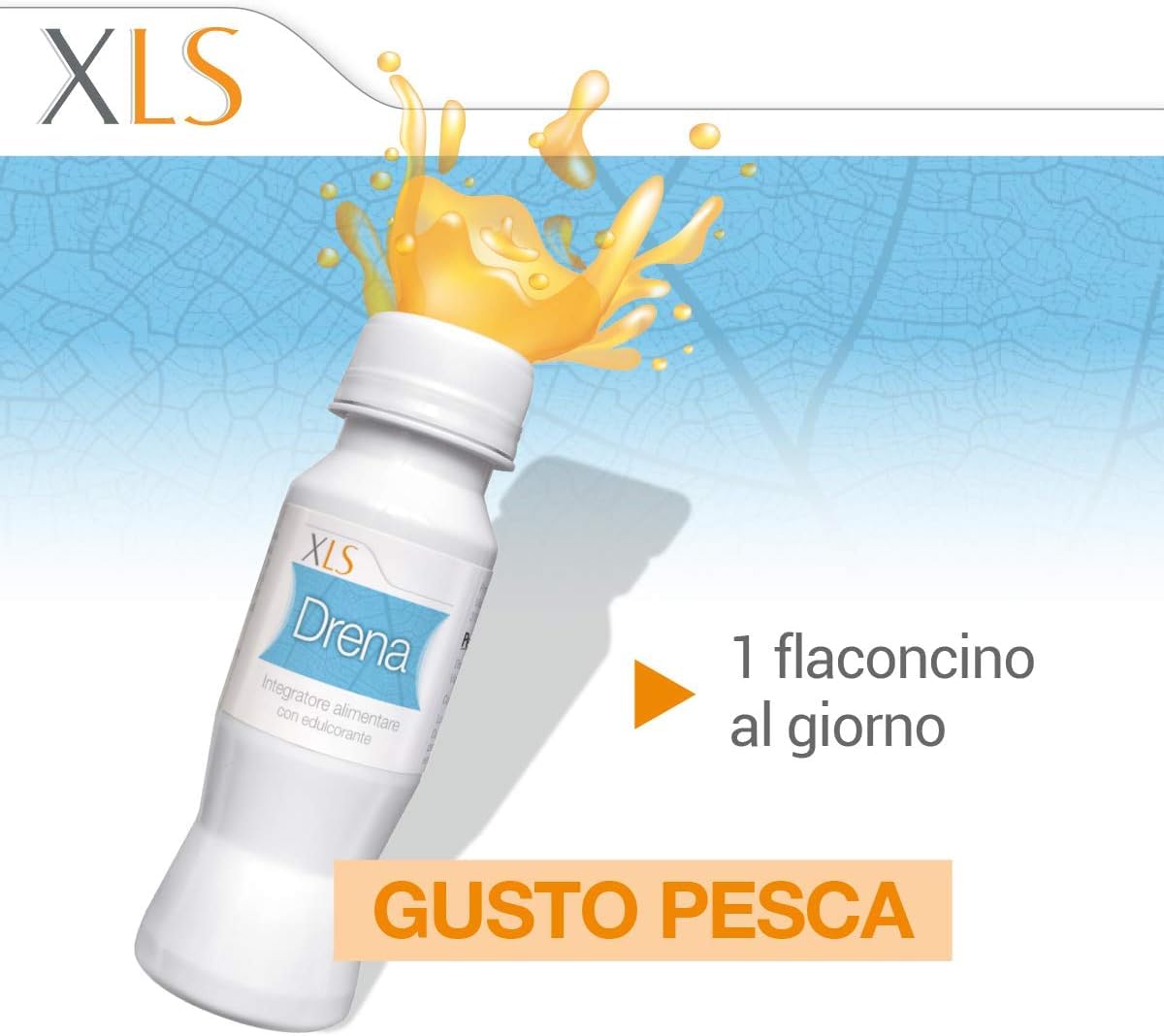 XLS Drena Integratore Alimentare Drenante per Donne, Confezione da 10 Flaconcini, 10 Unità (Confezione da 1)