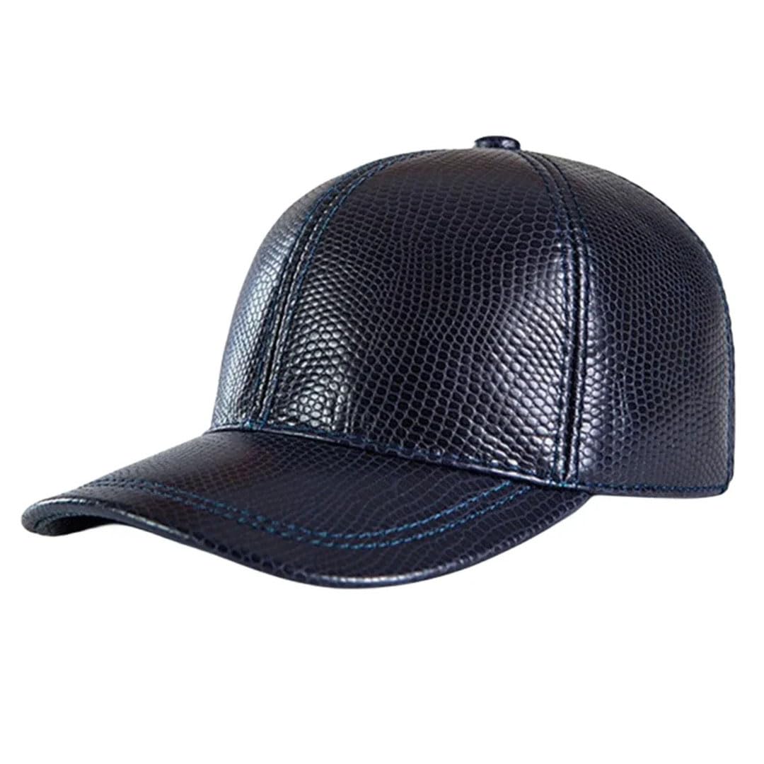 Gorra de béisbol de piel auténtica para hombre y mujer, gorra ajustable de piel de vaca