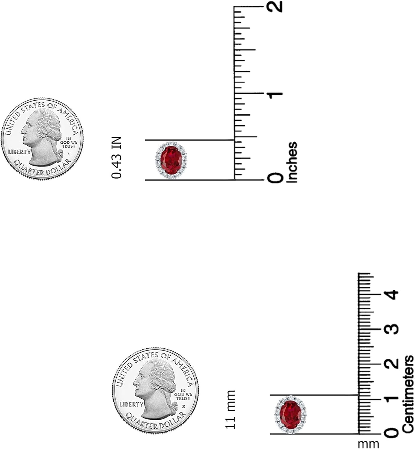 LeCalla 925 Sterling Silver Cubic Zirconia Stud Earrings for Women | Classic CZ Silver Earrings Jewelry | Birthday Anniversary Valentine’s Day Gift for Her, Wife, Mom - Image 4