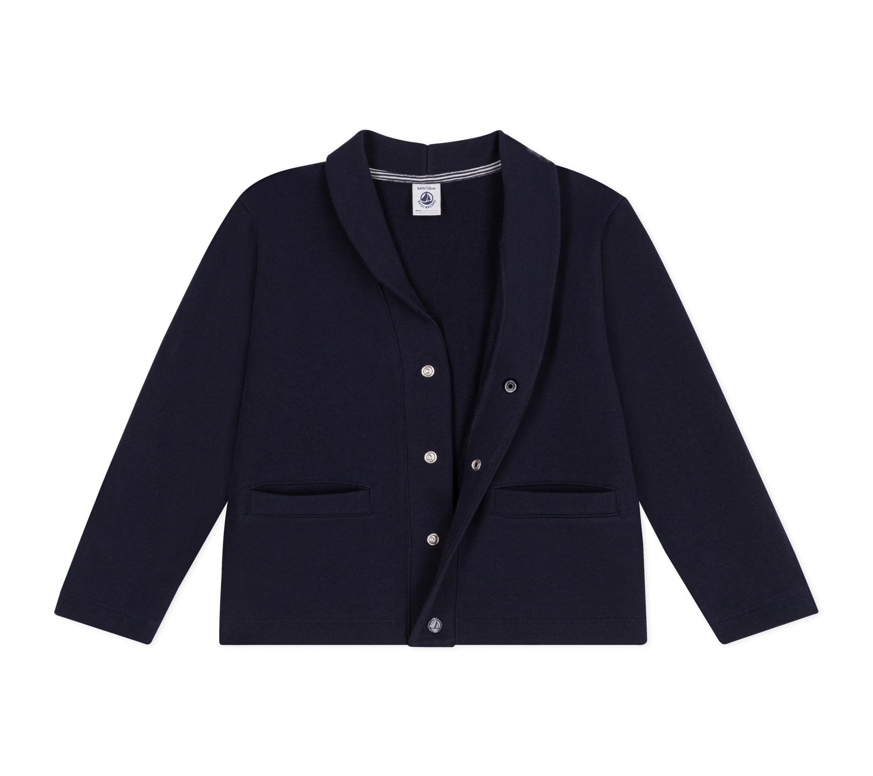 Petit Bateau Kardigan dziecięcy z gładkiej bawełny