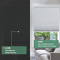 Vista 4 de Persianas celulares de tamaño personalizado, persianas 100% opacas para ventanas, persianas de panal de celda de 1.5 pulgadas, persianas celulares