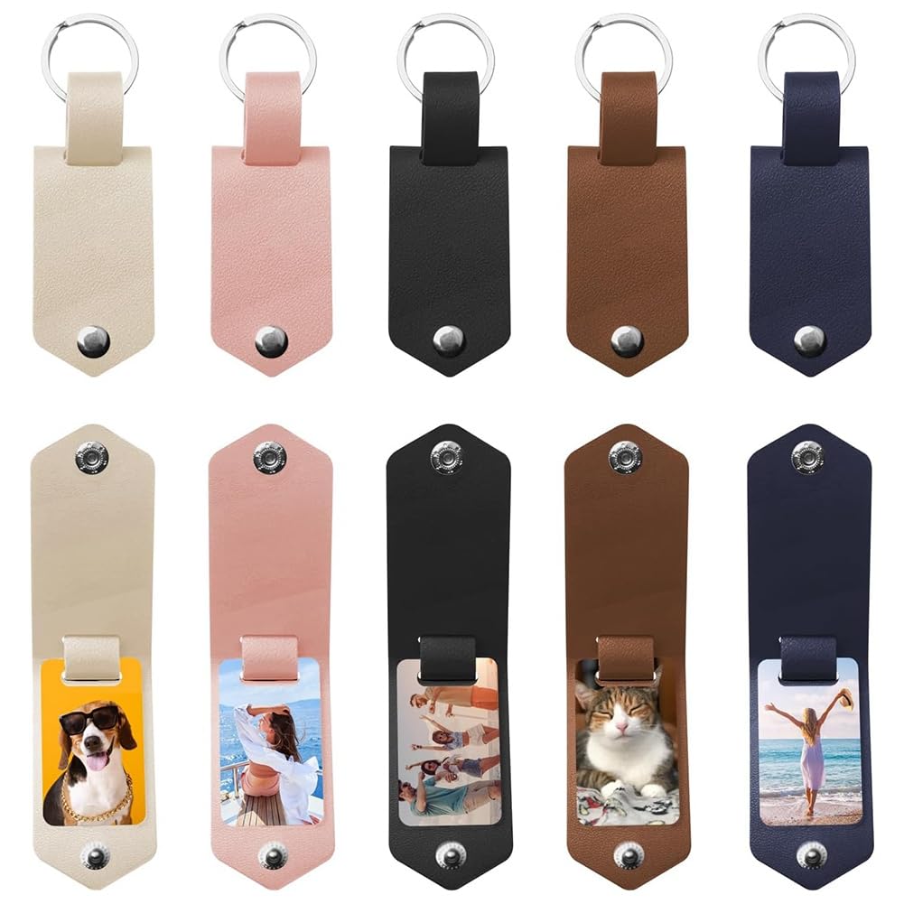 CTRLZS Metal Sublimation Blank Keychains Sublimation Blank Keychains PU Leather Heat Transfer
