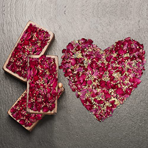 Natural 100% Biodegradable Confetti Wedding | 1 LITRE of Dried Flowers Confetti: Big Rose Petals and Mixed Petals | Eco-Friendly & 100% Biodegradable | Suitable for 10-12 Guests - Image 2