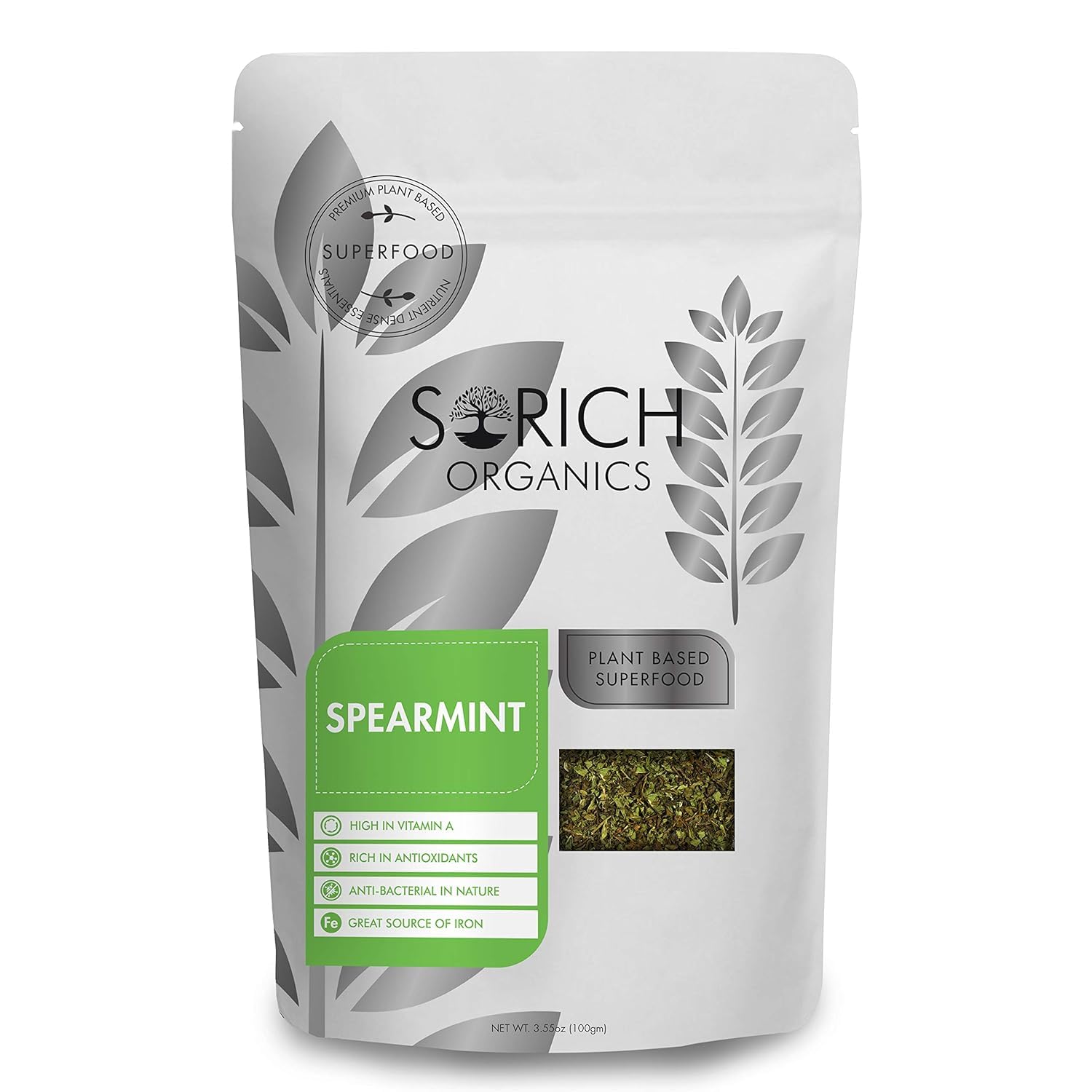 ATS Spearmint Herbal Tea 100gm | Spearmint Tea for PCOS, PCOD, Acne | High in Vitamin A | Rich in Antioxidants | Helps Reduce Stress | Improve Memory