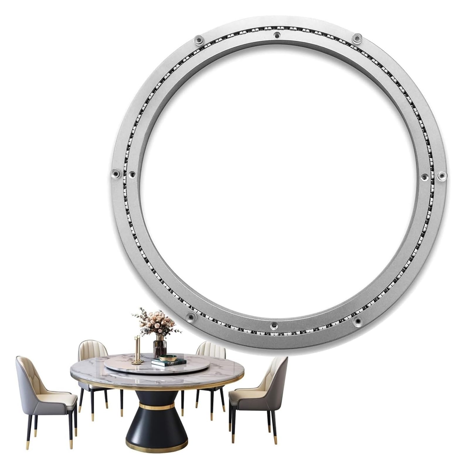Drehtellerlager für Esstische, Glatte, glatte, um 360 Grad drehbare Schwenkplatte(12 inches (300mm))