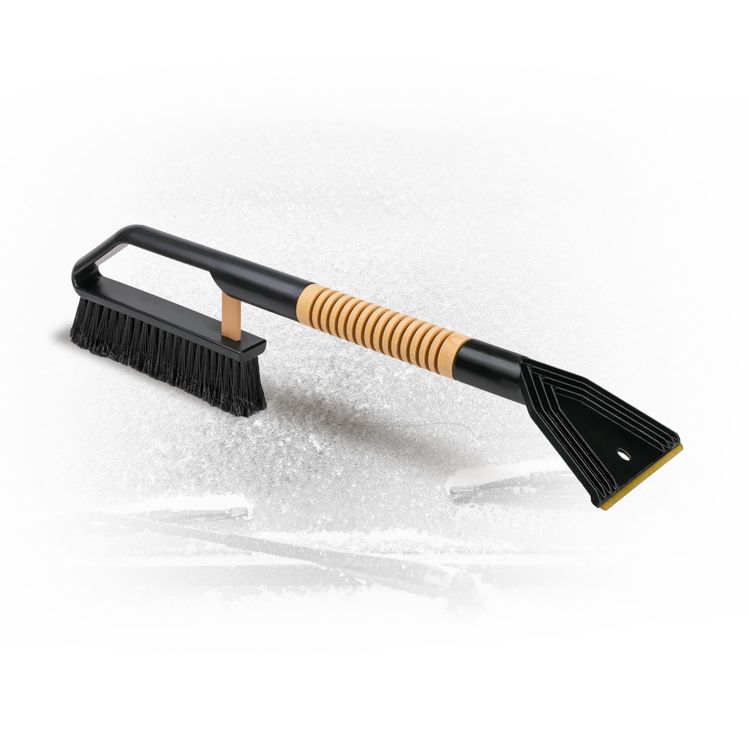 Spazzola E Raschietto 2 In 1 Per Neve E Ghiaccio - Maniglia In Legno Ergonomica - Foto 5