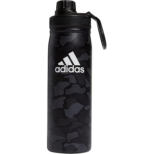 adidas 600 ML (20 oz) Metal Water Bottle, Hot/Cold Double-Walled Insulated 18/8 Stainless Steel