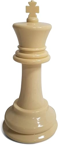 MegaChess Pieza individual de ajedrez - King - 8 pulgadas de alto - Blanco