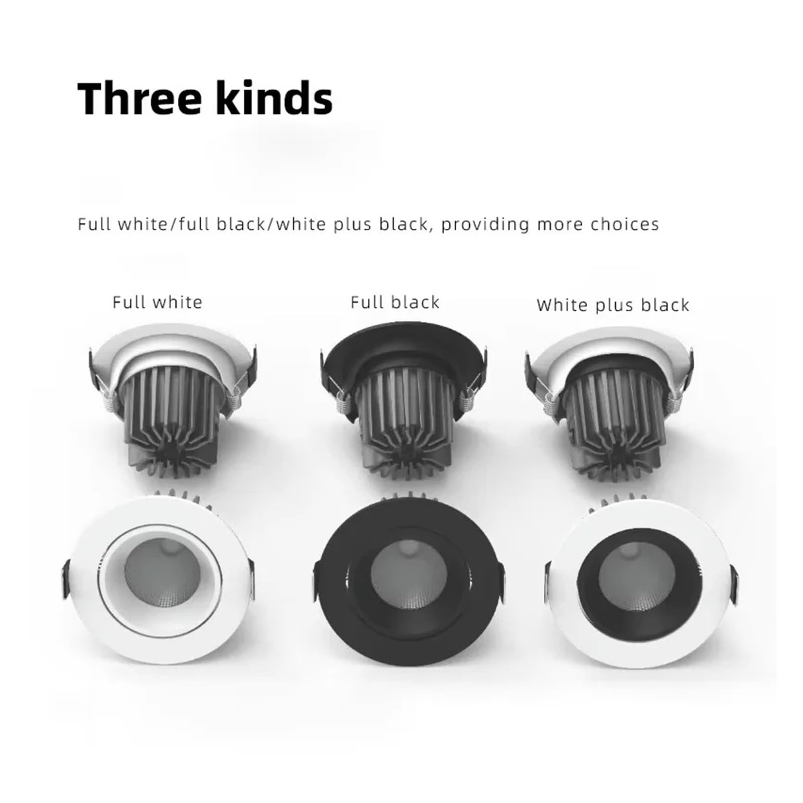 Einbau-LED-Spots for die Decke, ohne Hauptbeleuchtung, COB-Blendschutz-Downlight, dimmbar, 7W/9W/12W/15W/18W, for private und gewerbliche Beleuchtung