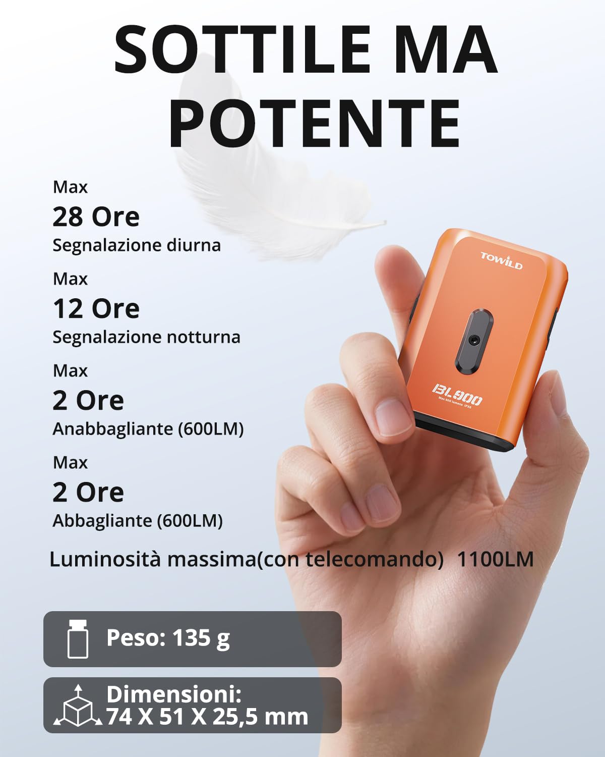 towild BL900 Luci Bici Anteriori 900 Lumen, Doppio Fascio LED Faro Anteriore per Bicicletta Compatibile con Garmin/Wahoo/Bryton Ciclocomputer, Batteria 2200 mAh, Ricarica USB-C