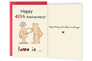 Celebrate Your Enduring Love with Our Heartfelt 40th Anniversary Card: A Cherished Ruby Anniversary Gift