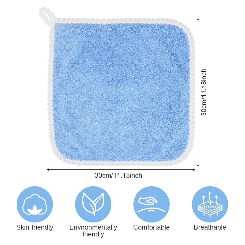 Aolso Serviette de Visage Bebe, 6 Pièces Gants de Toilette en Flanelle en Coton Bio, Petites Mini Lingettes en Coton Lavables Réutilisables et Pratiques pour la Toilette de Bébé