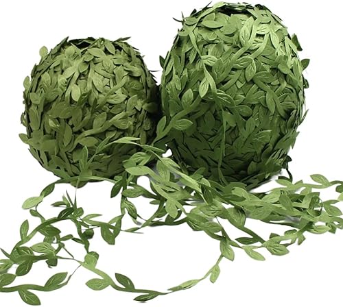 Miniatura 2 de Cinta de hojas verdes, cuerda de hojas para guirnaldas, manualidades, envoltura de regalos, fiestas, bodas, decoración del hogar, 656 pies328